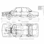 BMW 5 Series E12 blueprint