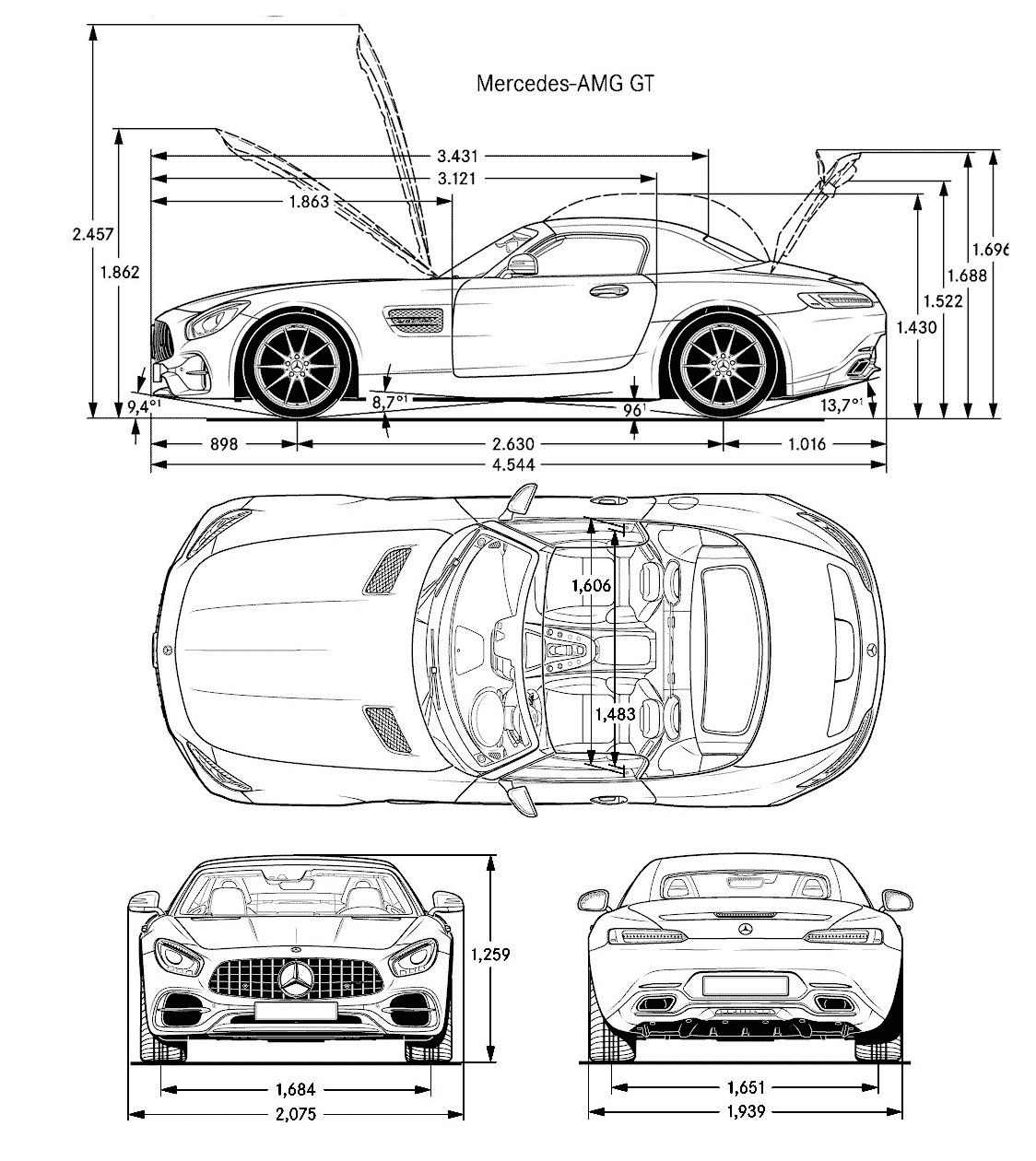 Mercedes AMG GT Roadster blueprint
