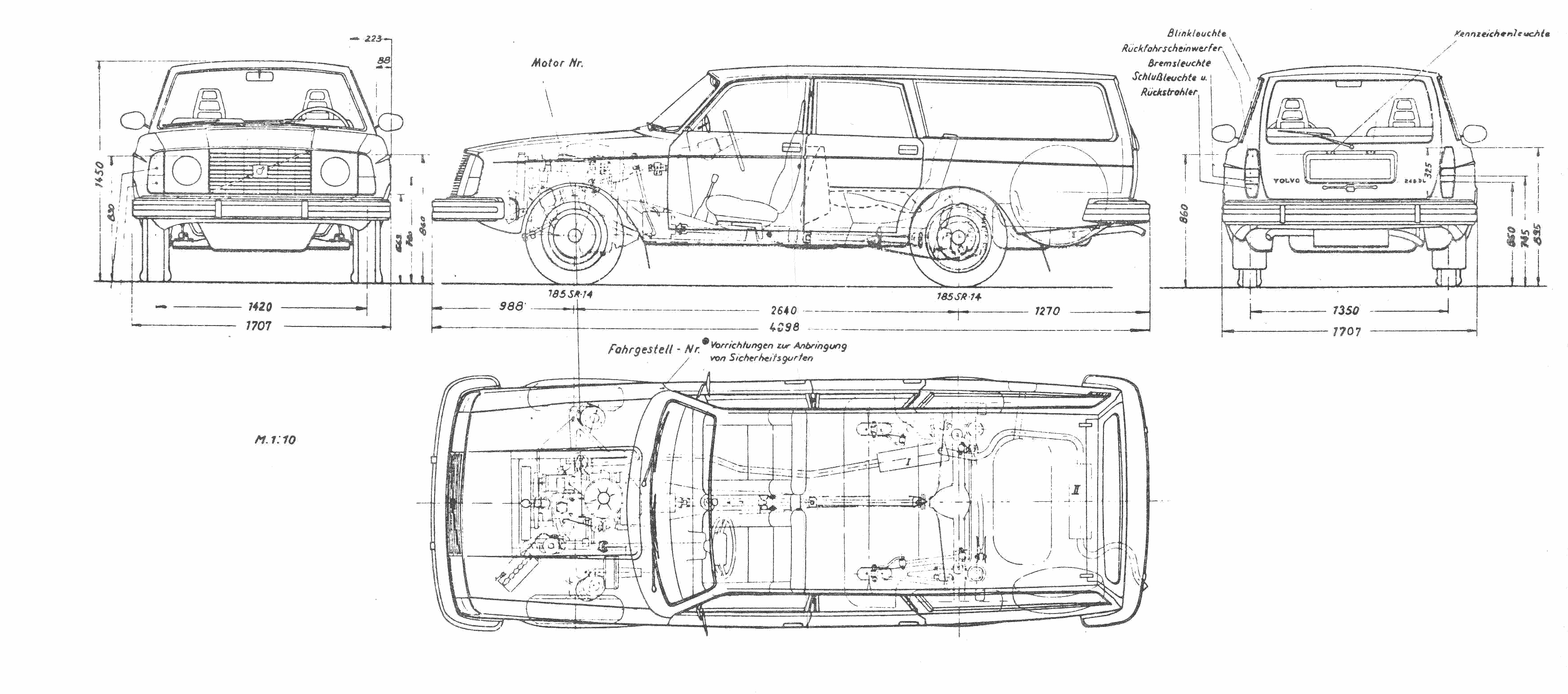 Volvo 245 blueprint