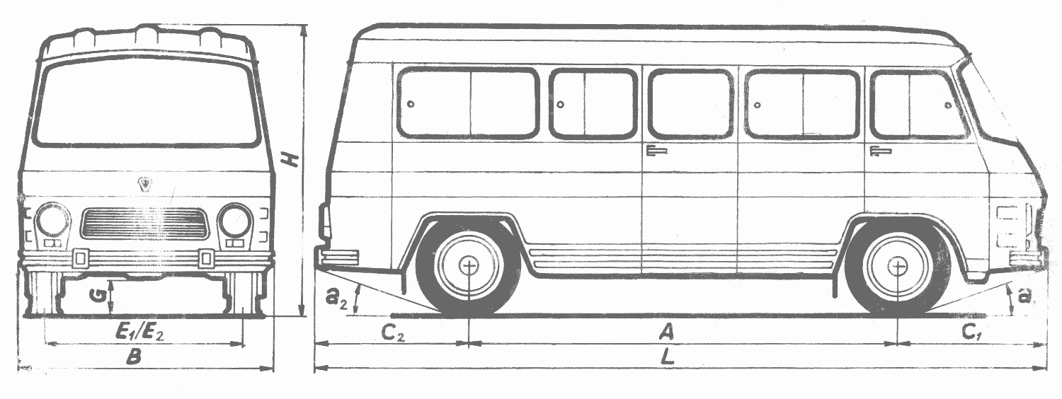 Autobuz Rocar 105 blueprint