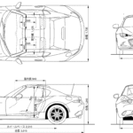 Mazda MX-5 roadster 2017 blueprint