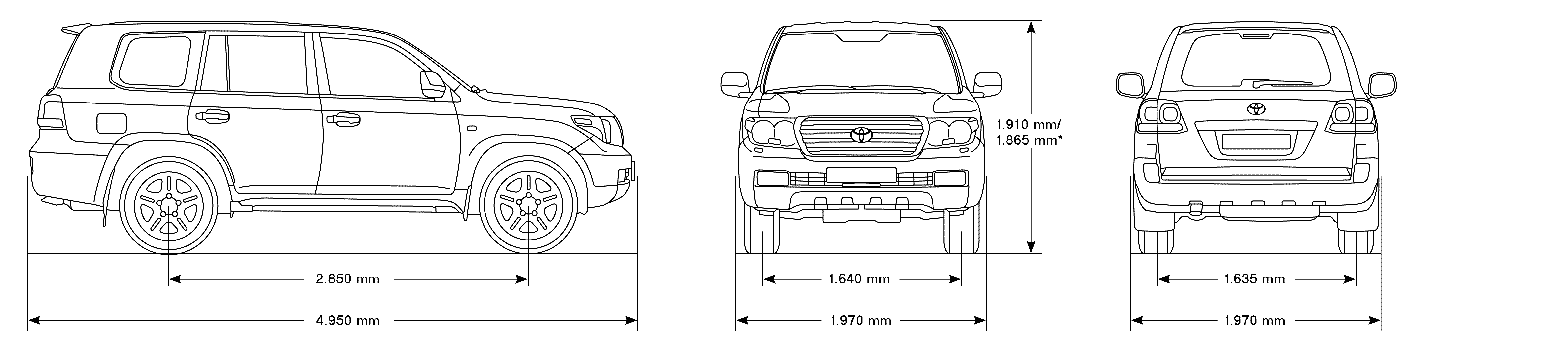 Toyota Land Cruiser 200 blueprint