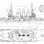 Russian battleship Retvizan blueprint