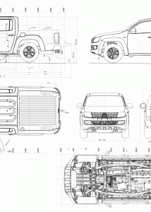 Volkswagen Amarok blueprint