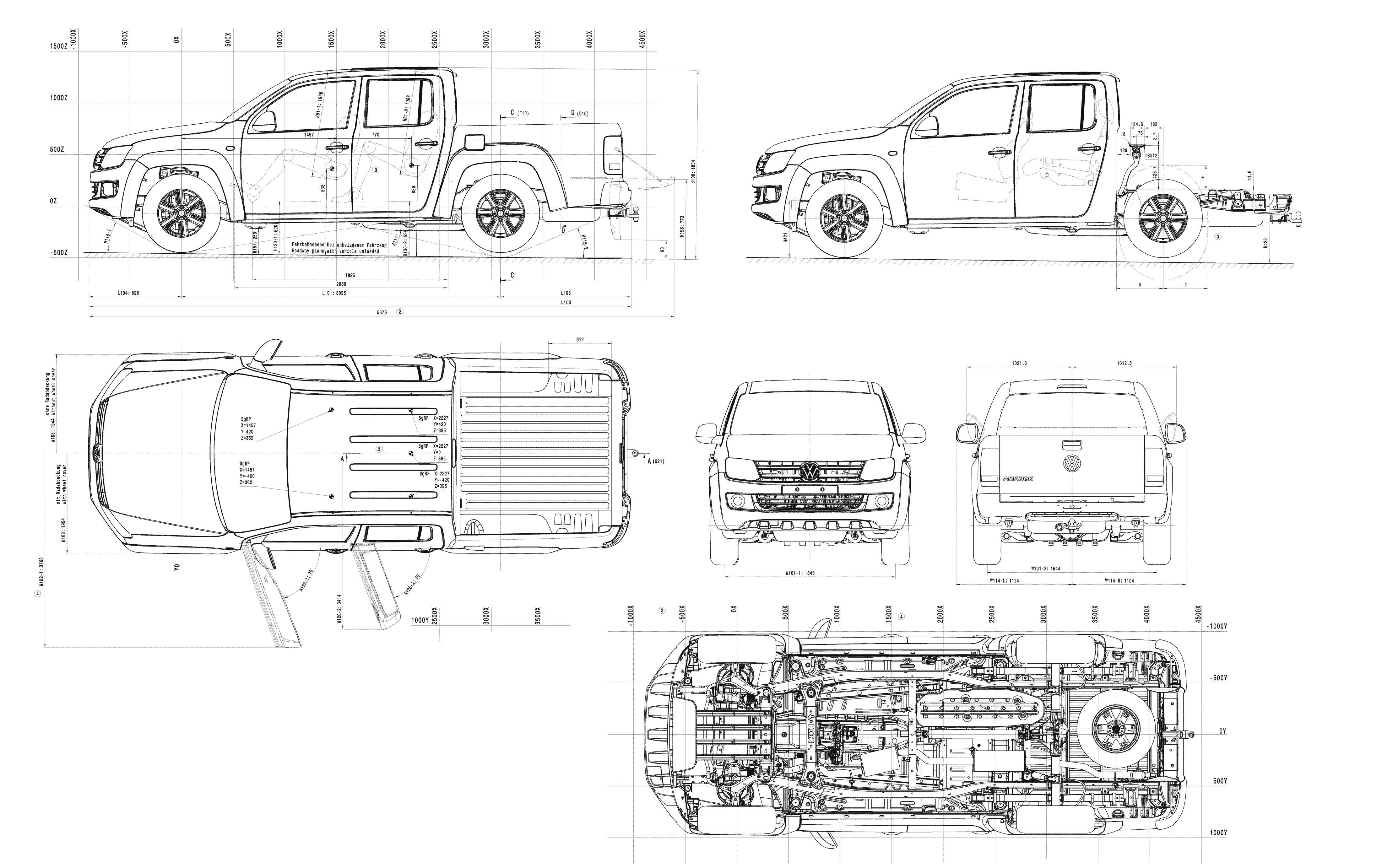 Volkswagen Amarok blueprint