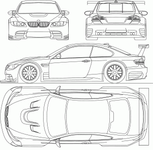 BMW M3 GTR blueprint