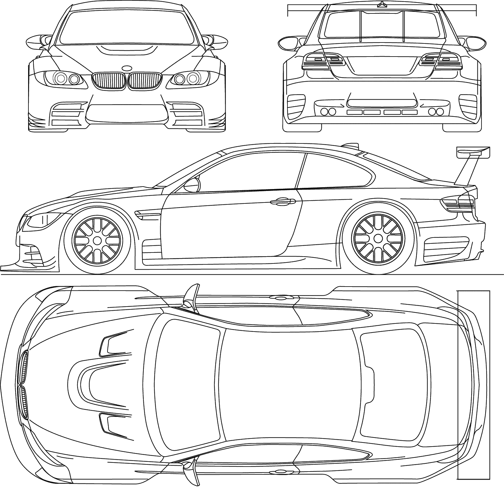 BMW M3 GTR blueprint