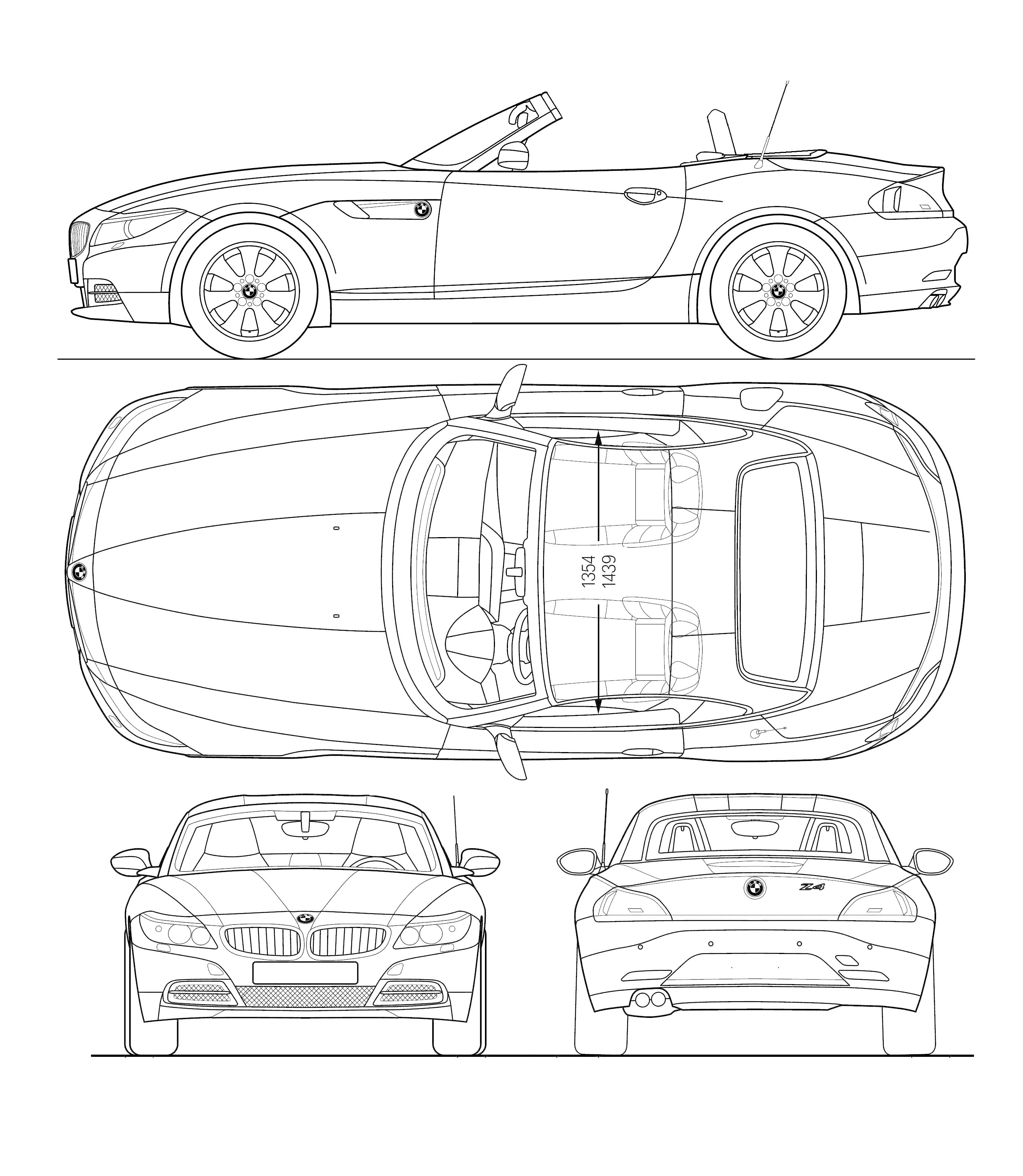 BMW Z4 E89 Cabriolet blueprint
