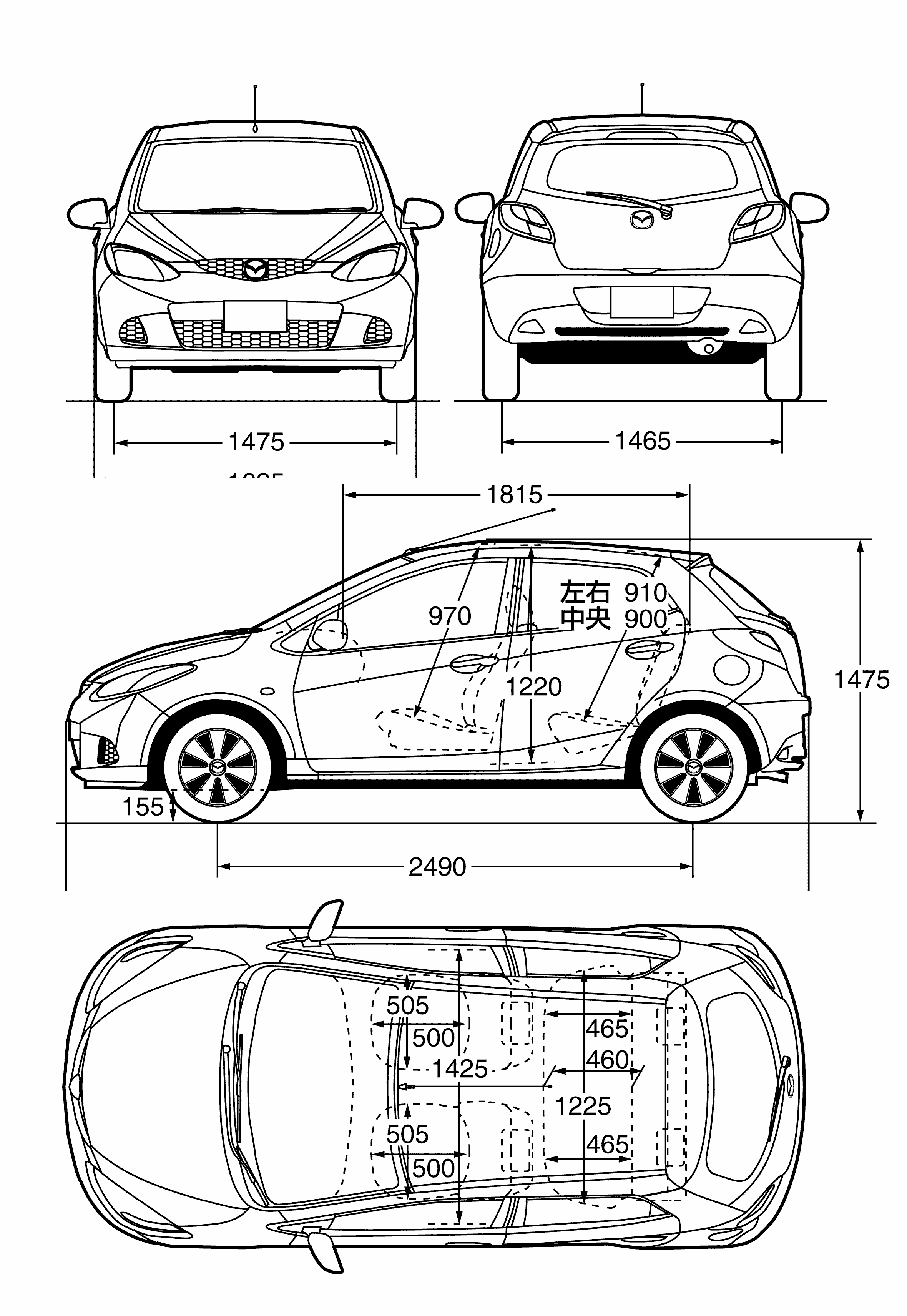Mazda Demio blueprint