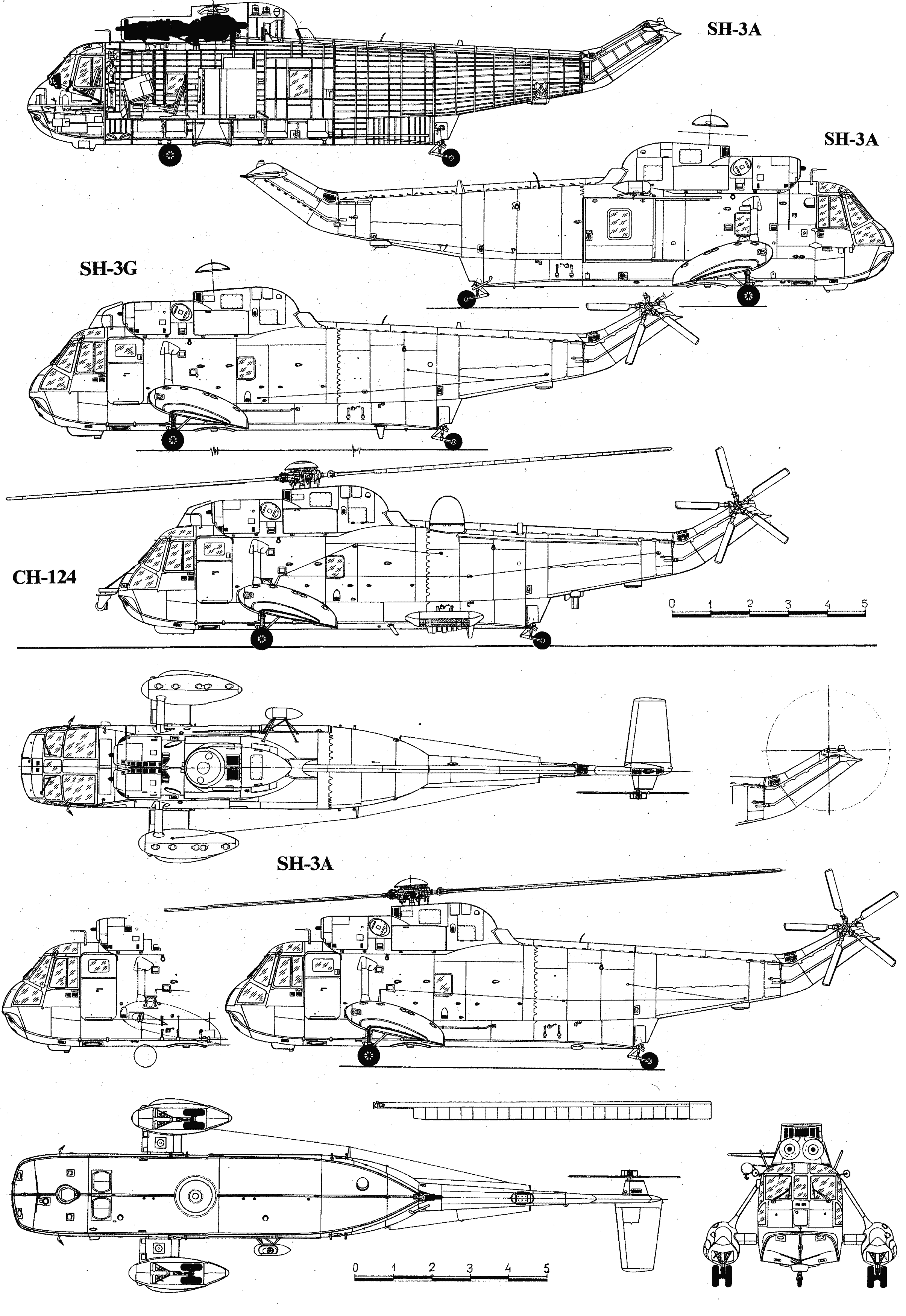 Sikorsky CH-124 Sea King blueprint