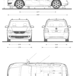 Volkswagen Cross Touran blueprint
