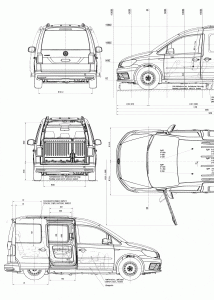 Volkswagen Caddy blueprint