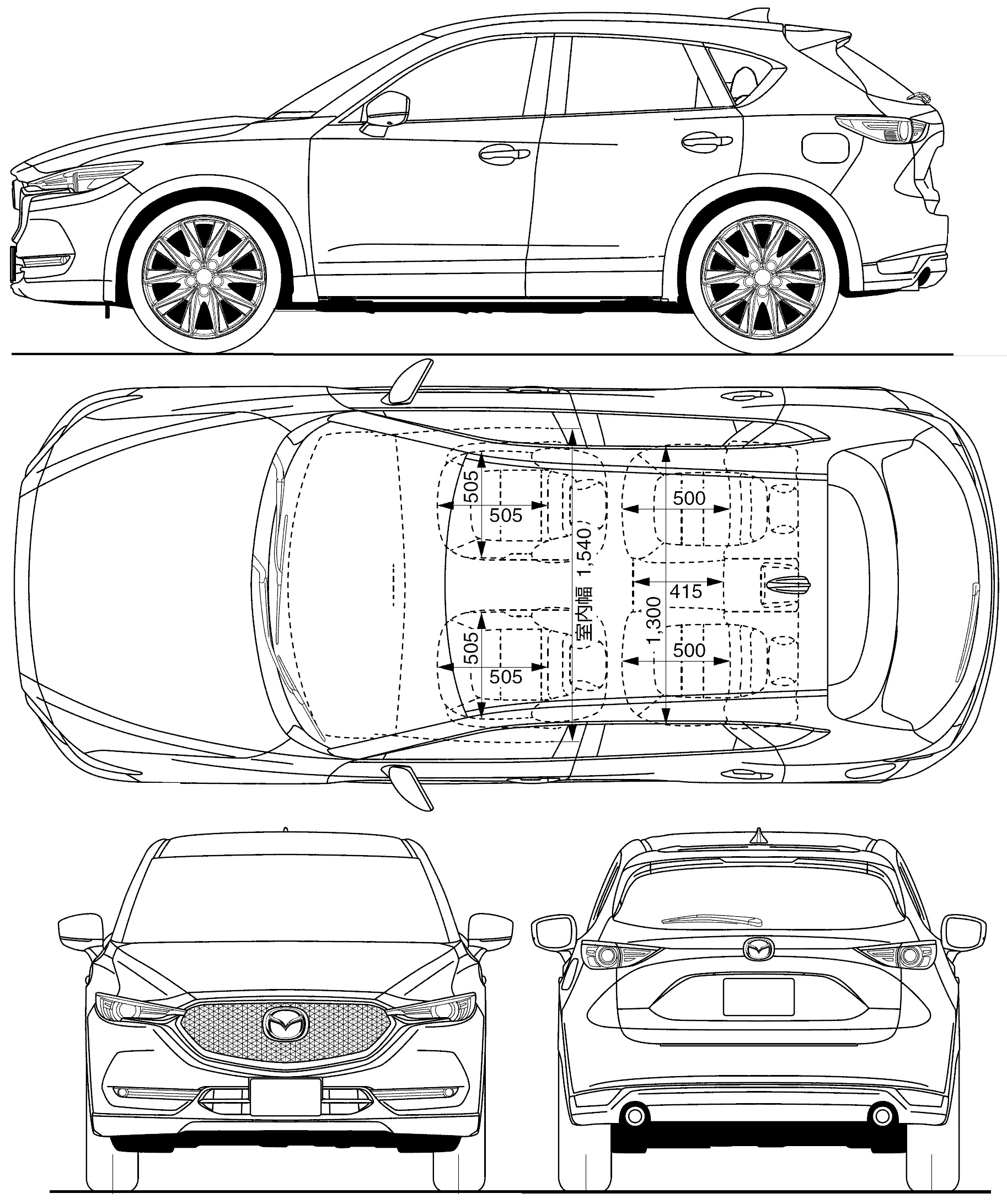 Mazda CX-5 blueprint