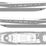 Motor boat Cleopatra blueprint