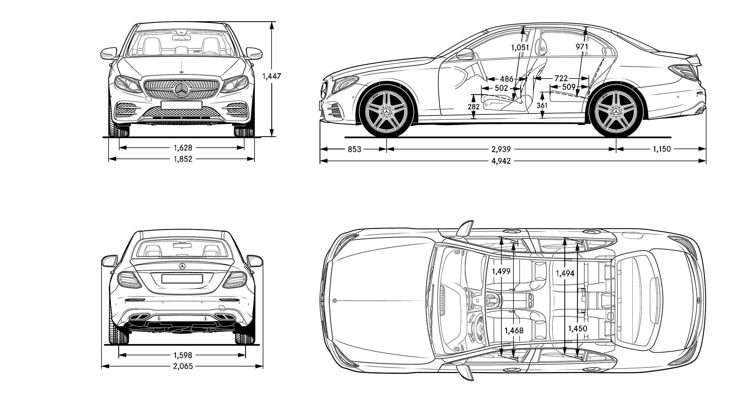 Mercedes-Benz AMG e43 blueprint