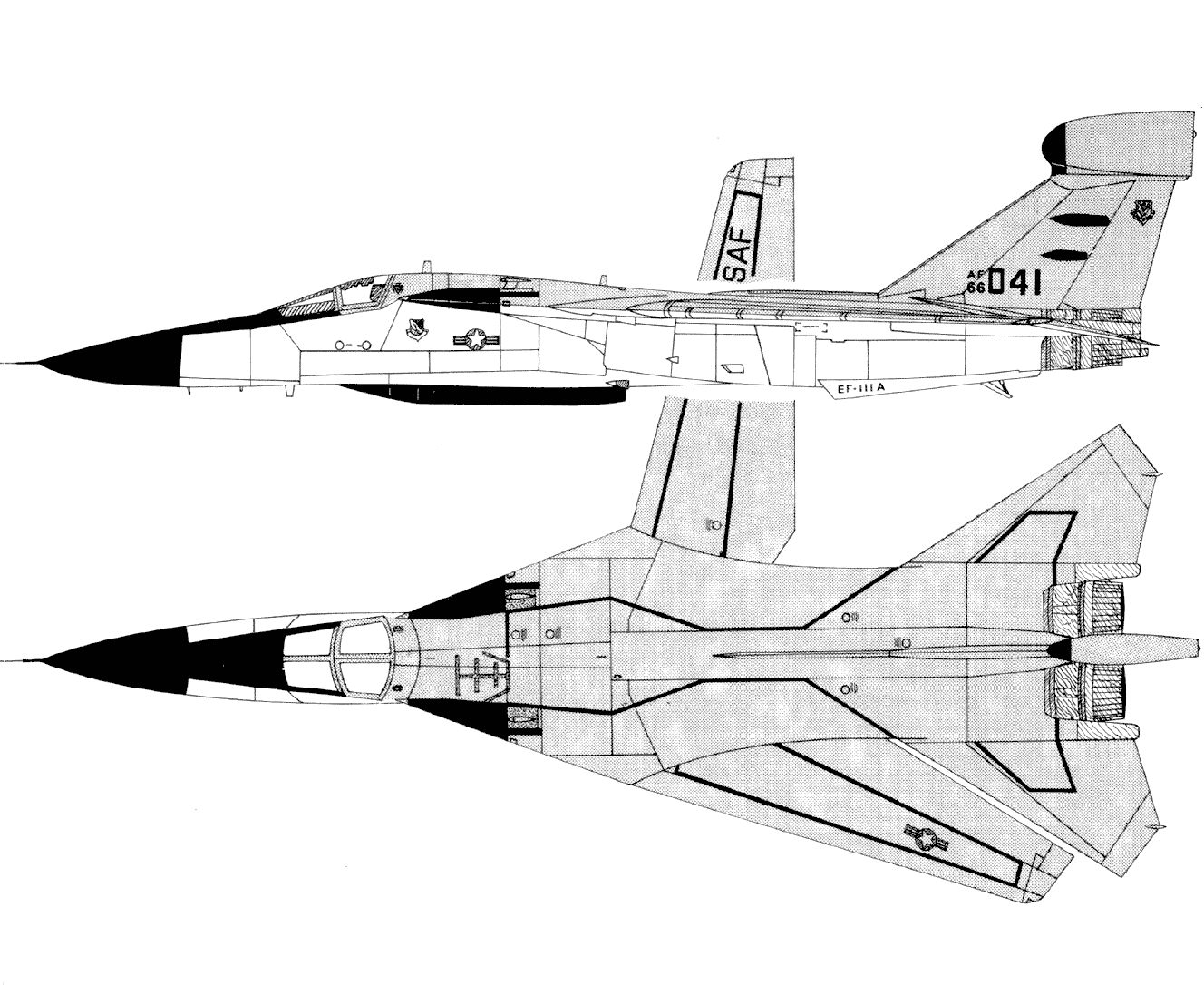EF-111A Raven blueprint