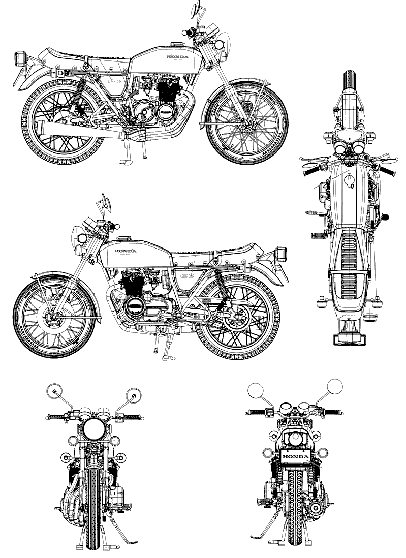 Honda CB400 Four blueprint