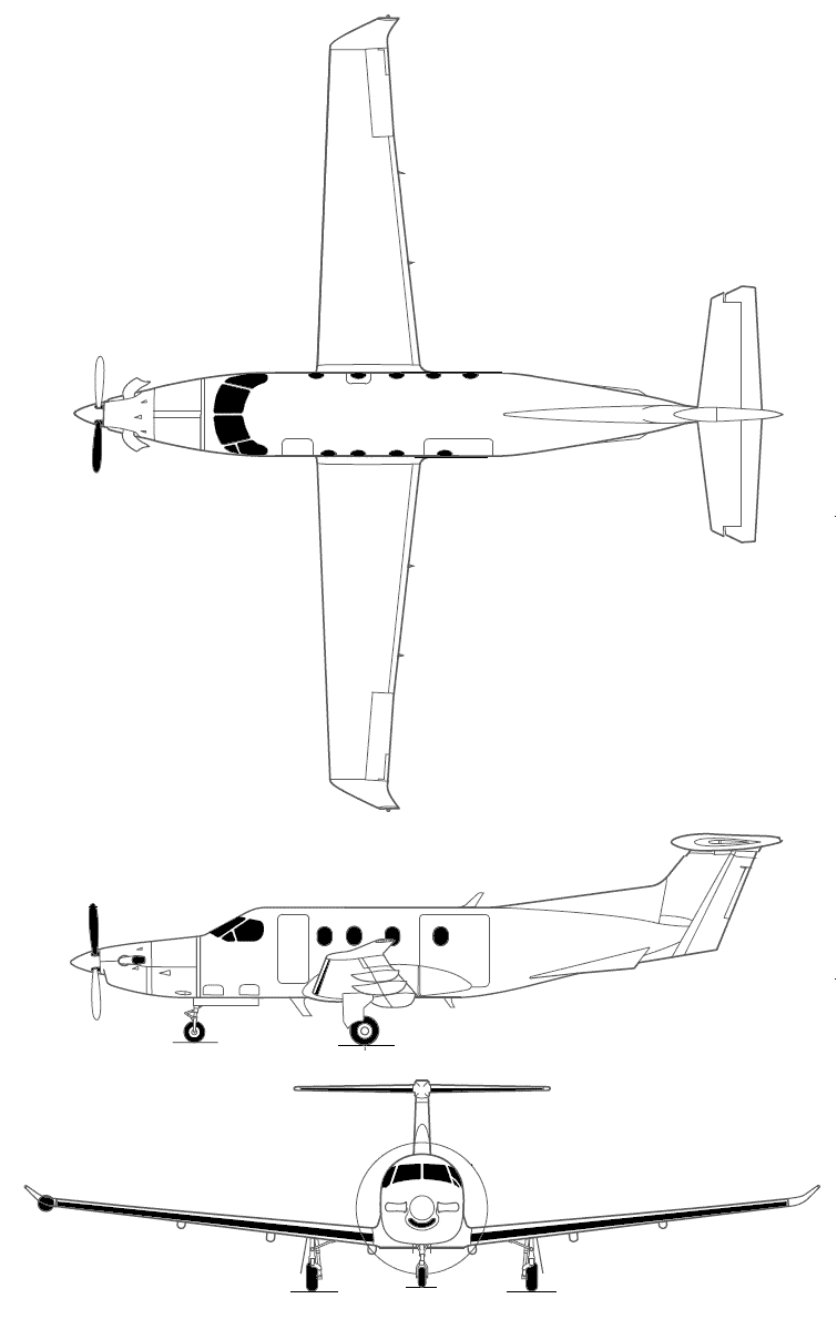 Pilatus PC-12 blueprint
