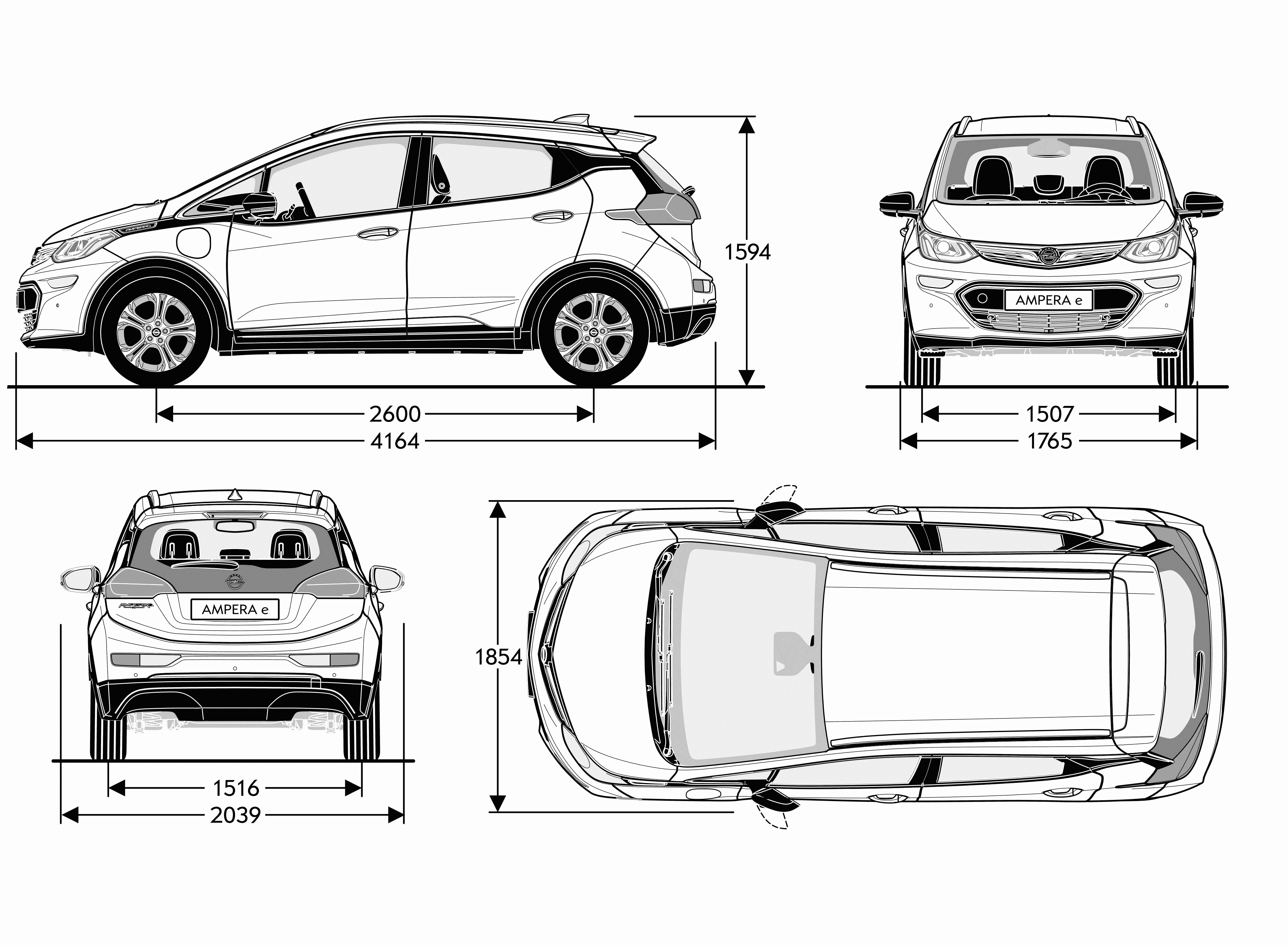 Opel Ampera-e blueprint