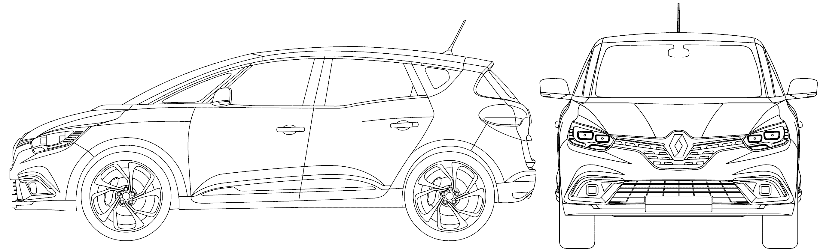 Renault Scenic blueprint