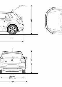 Volkswagen Polo blueprint