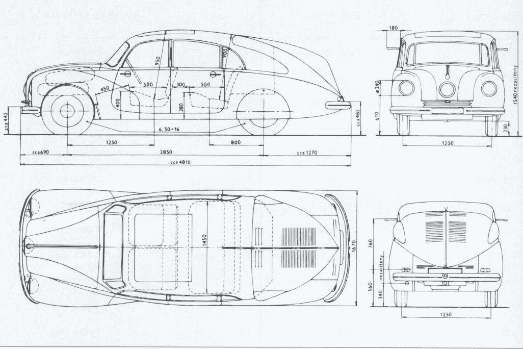 Tatra 87 blueprint