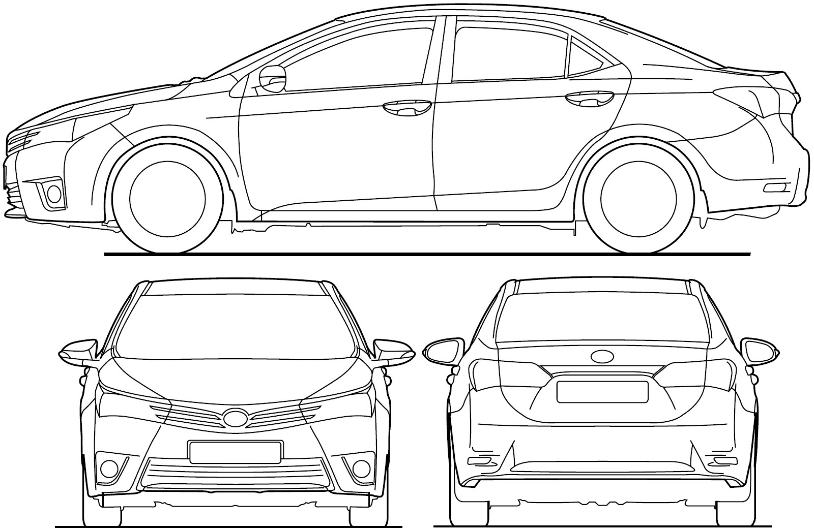 Toyota Corolla blueprint