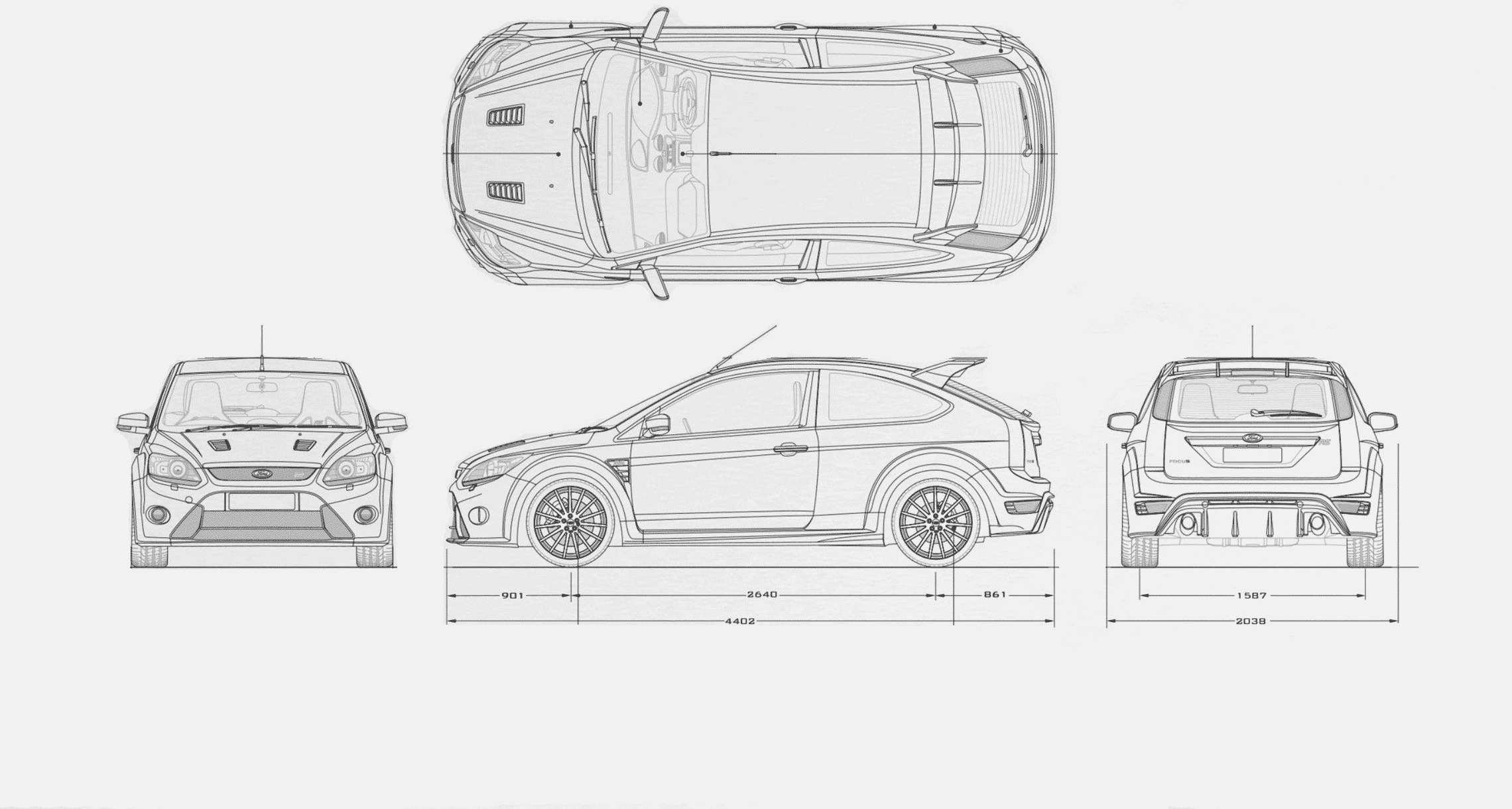 Ford Focus RS blueprint