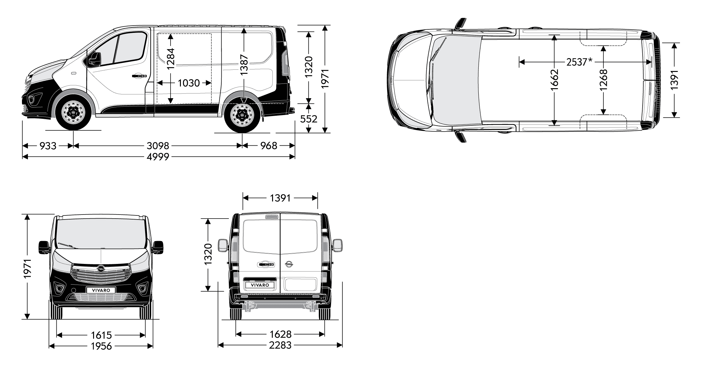 Opel Vivaro blueprint