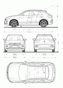 Volkswagen T-Roc blueprint