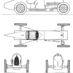 Bugatti Type 45 blueprint