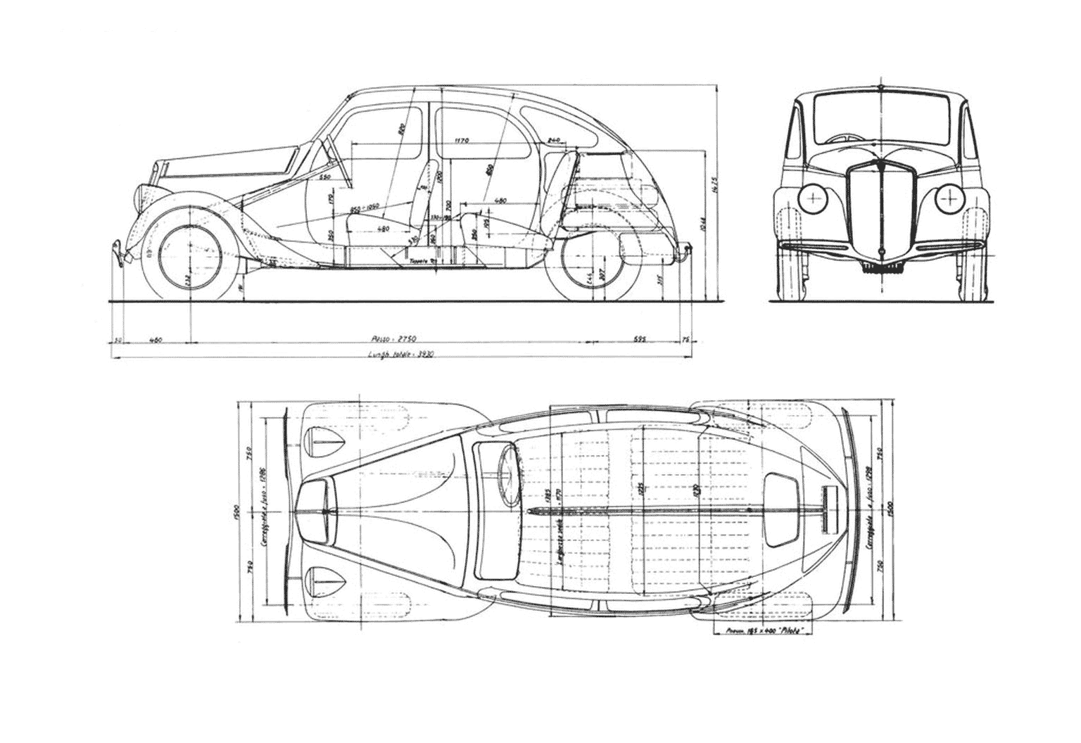 Lancia Aprilia blueprint
