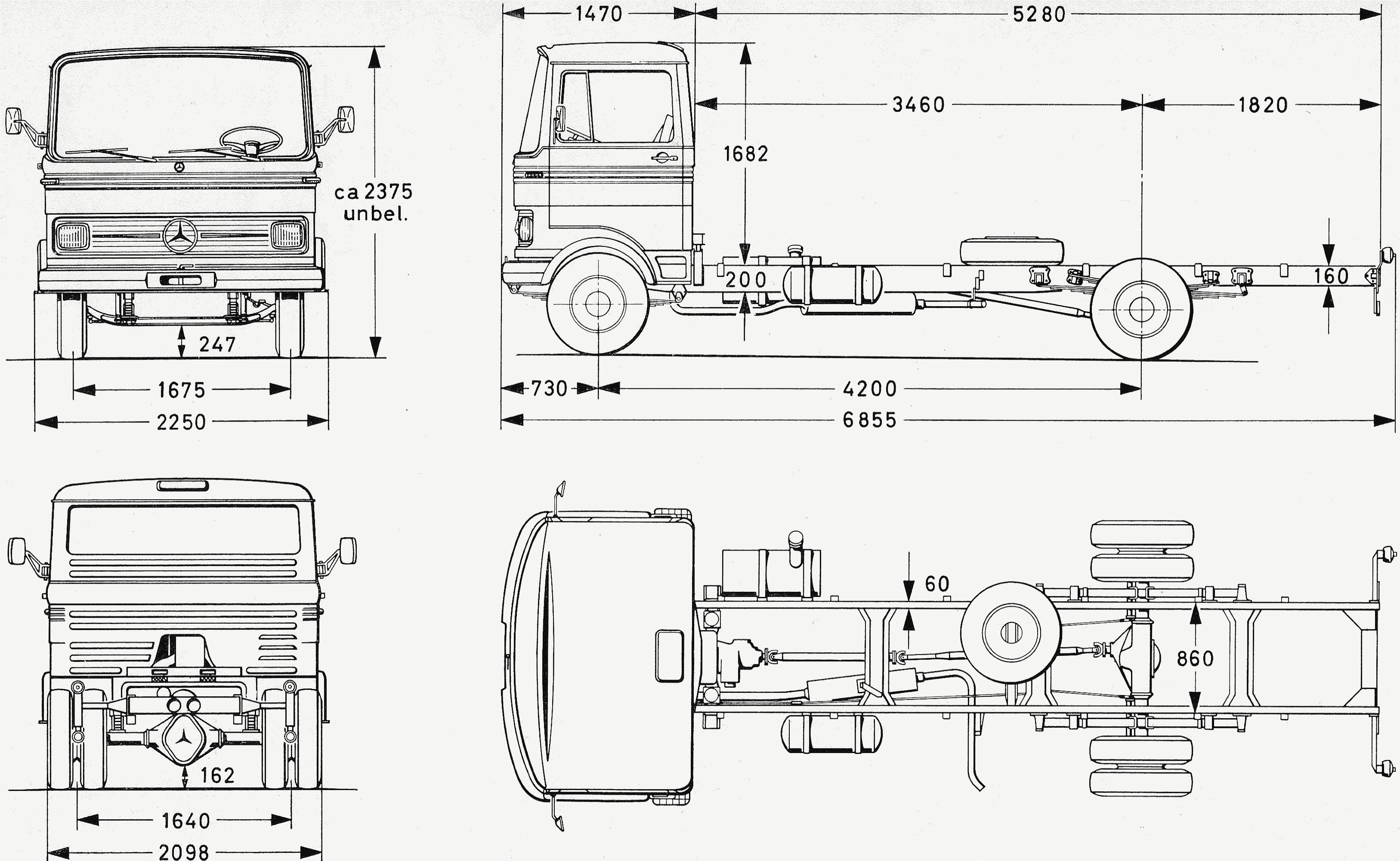 Mercedes-Benz LP 608 blueprint