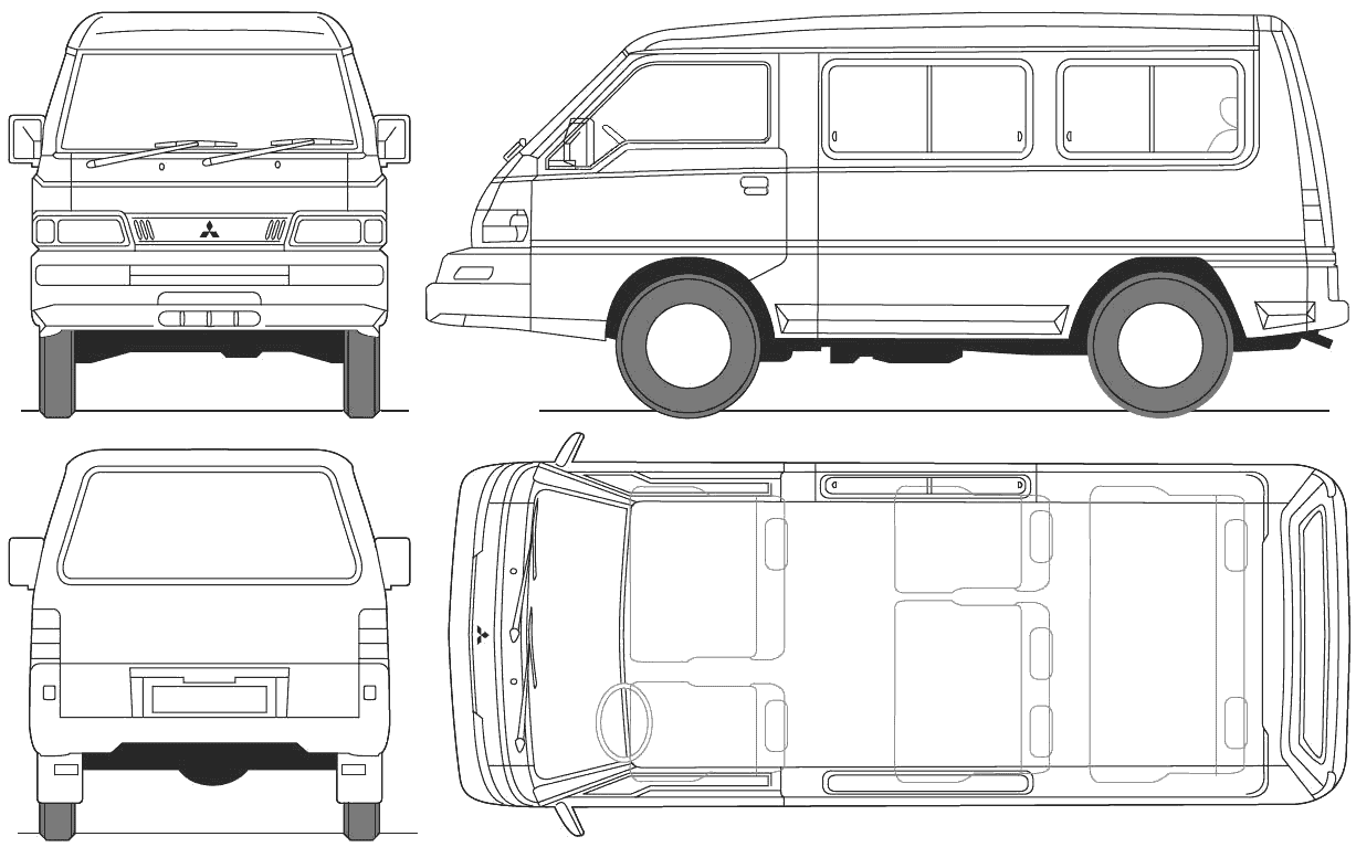 Mitsubishi Delica 2005 blueprint