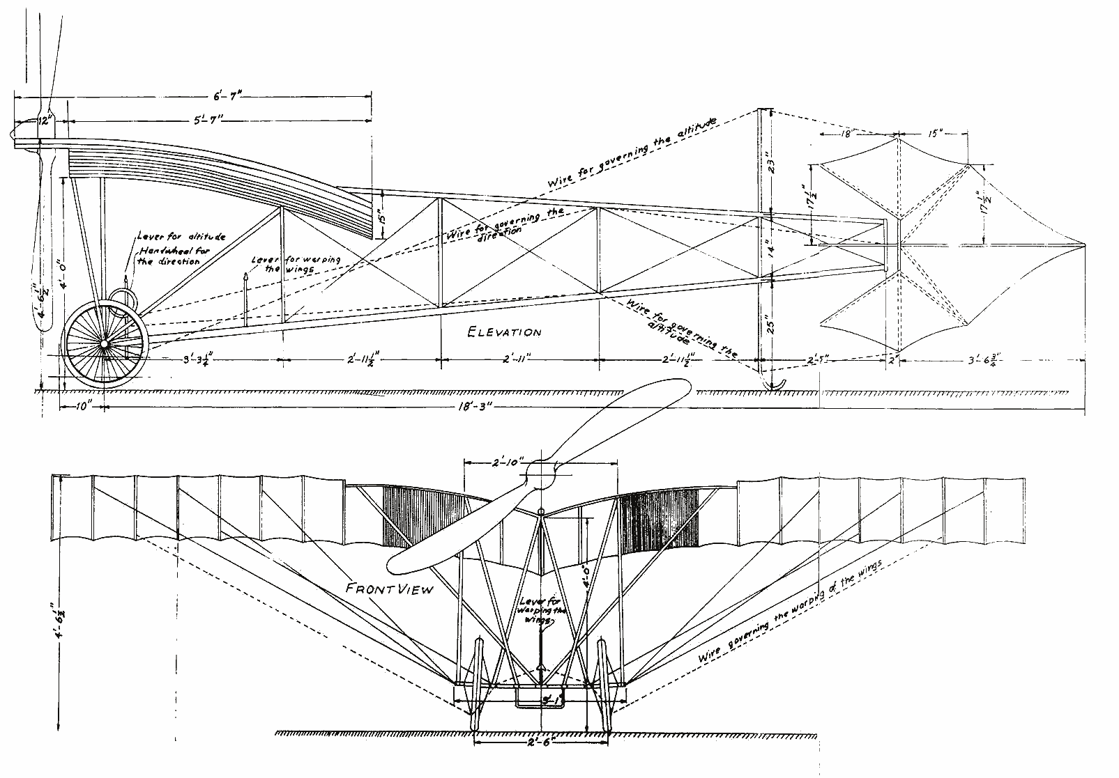 Santos-Dumont Demoiselle blueprint