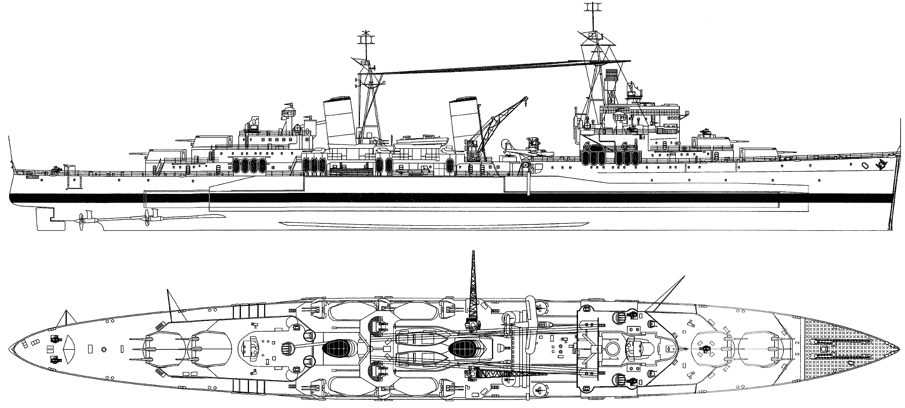 HMS Belfast C35 blueprint