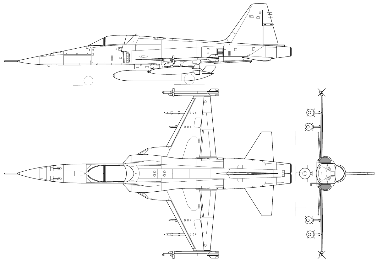 F-5E Tiger II blueprint