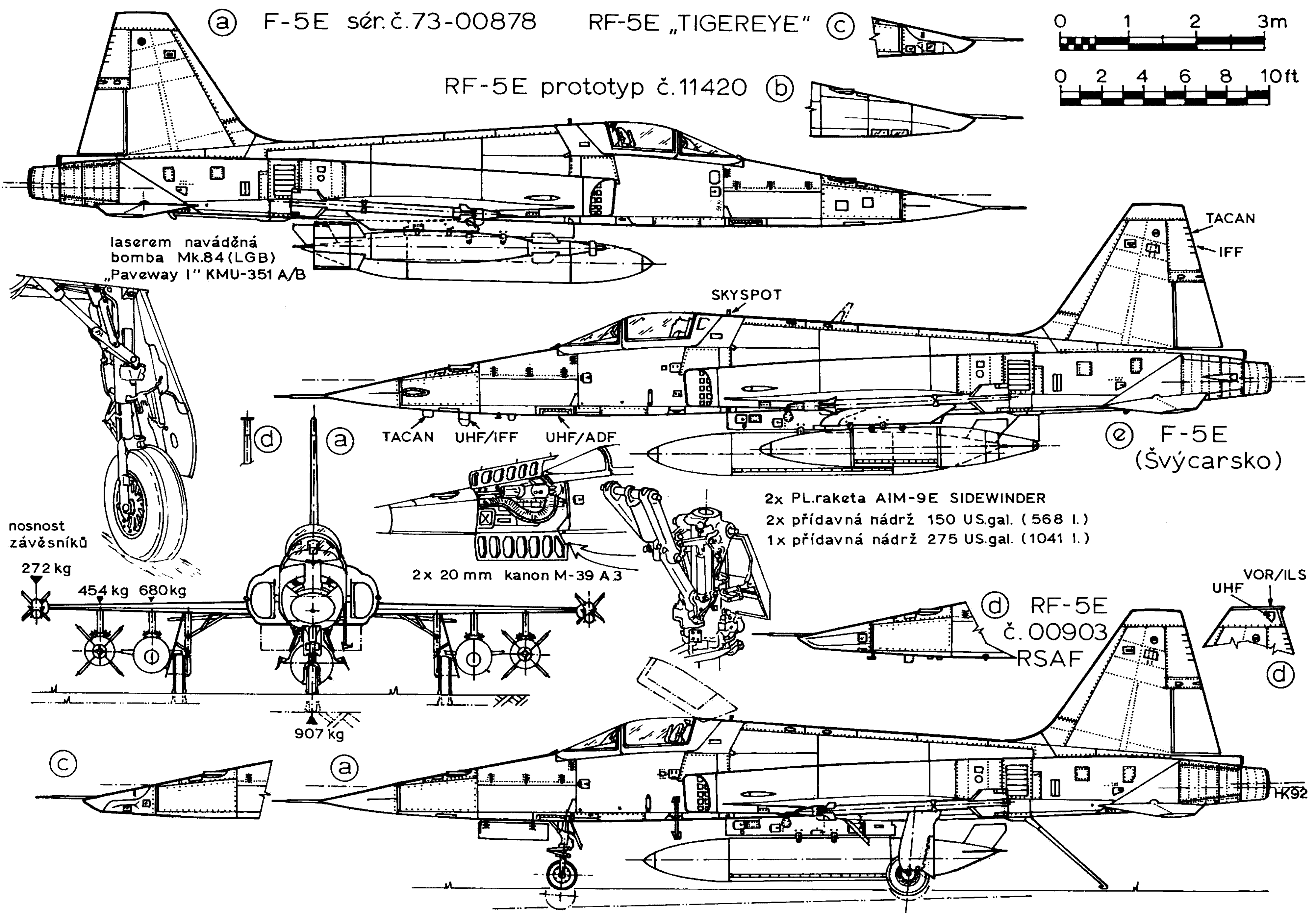 F-5E Tiger II blueprint