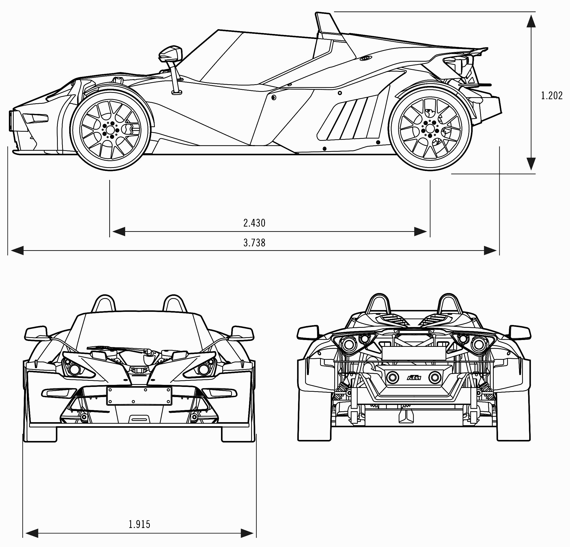 KTM X-Bow blueprint