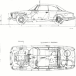 Alfa Romeo 2000 GTV Bertone blueprint