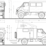 Bremach T-Rex Camper blueprint