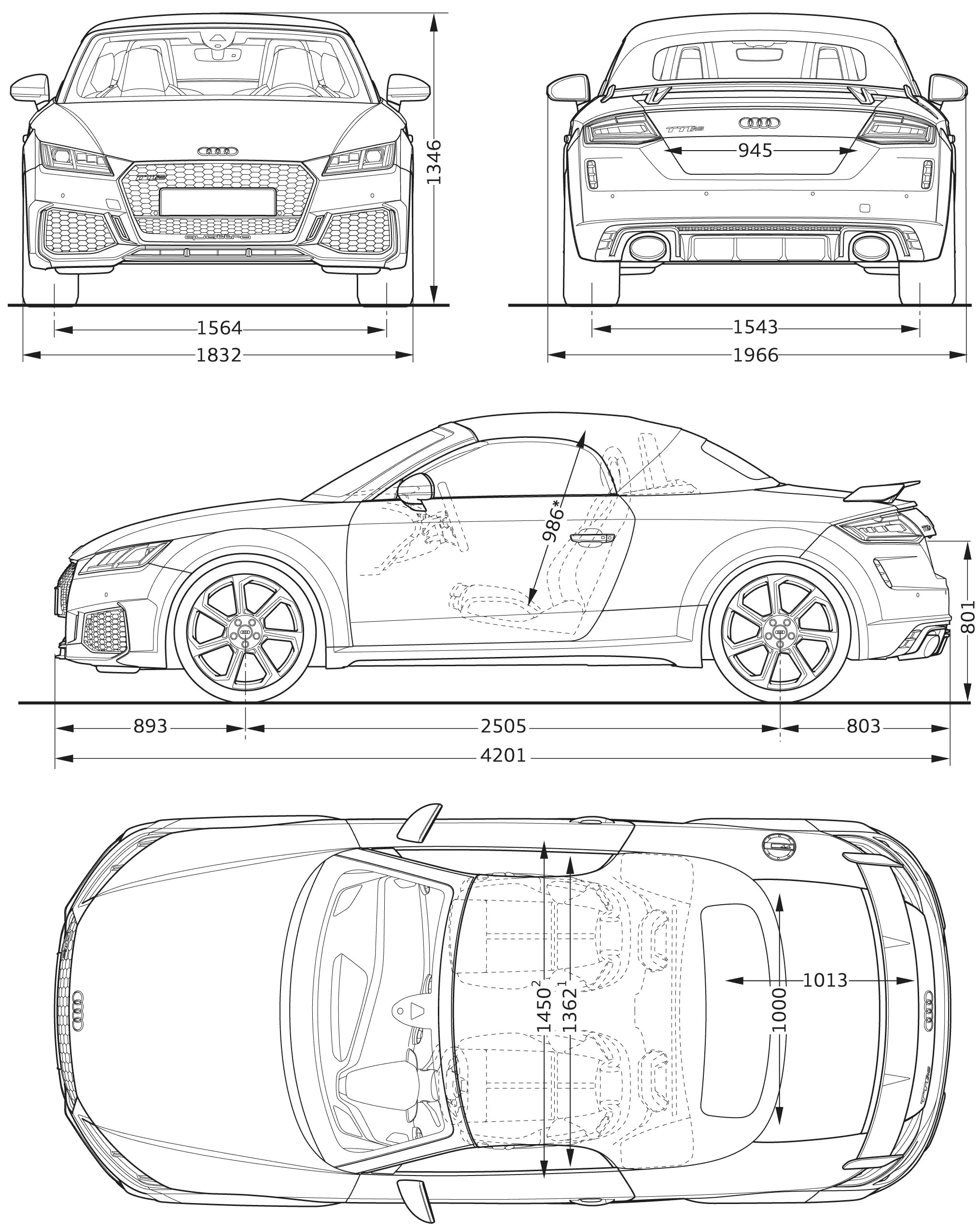 Audi TT RS blueprint