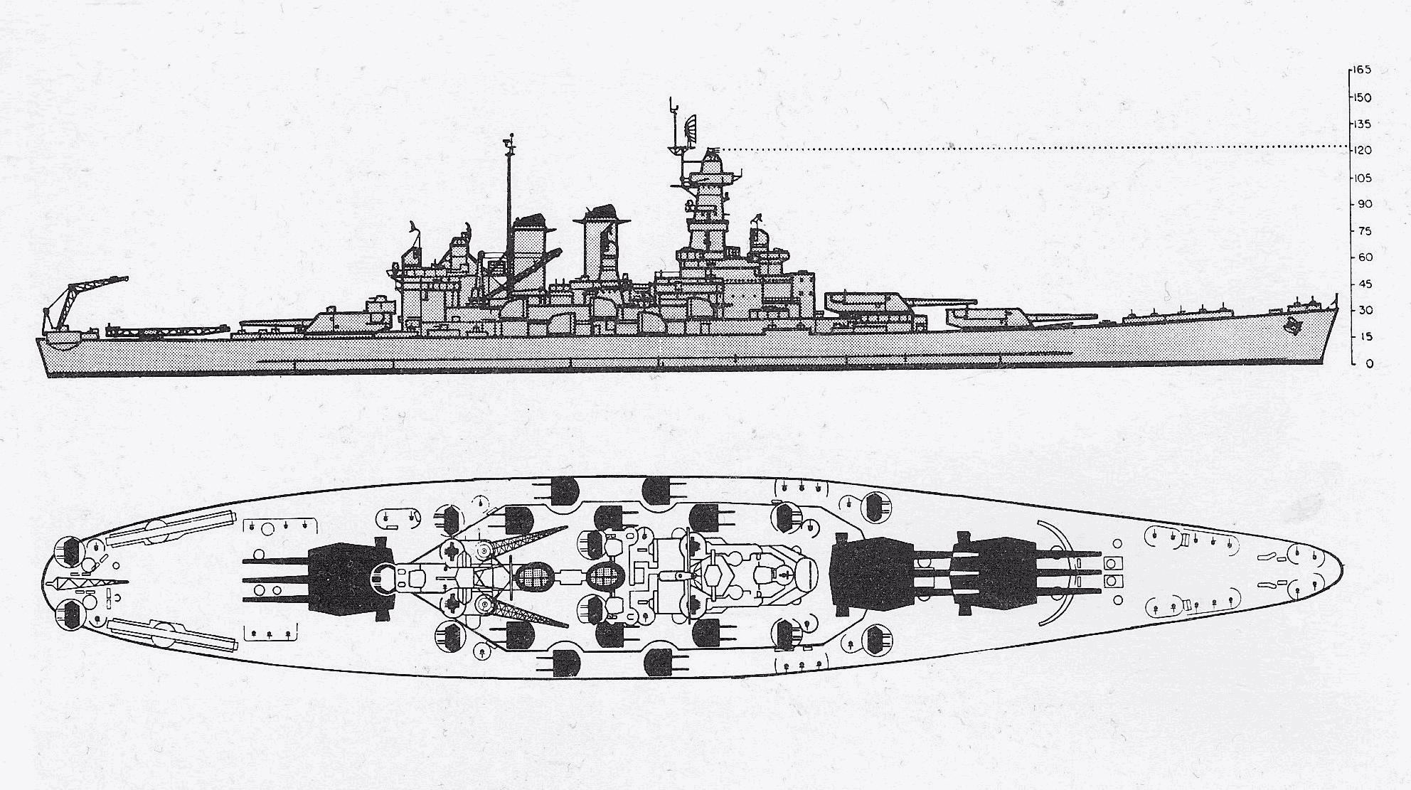 North Carolina-class battleship blueprint