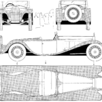 Bugatti Royale Type 41 blueprint