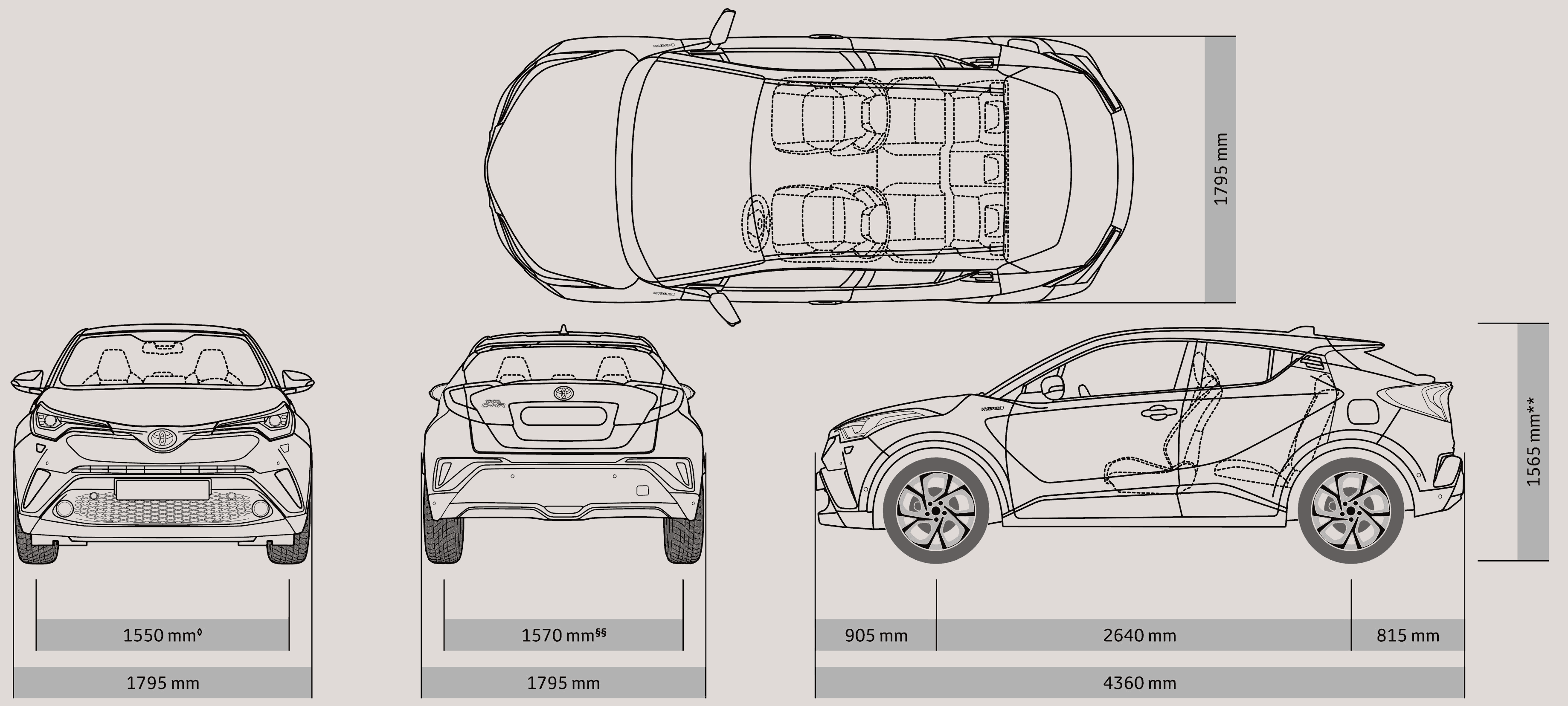 Toyota C-HR blueprint