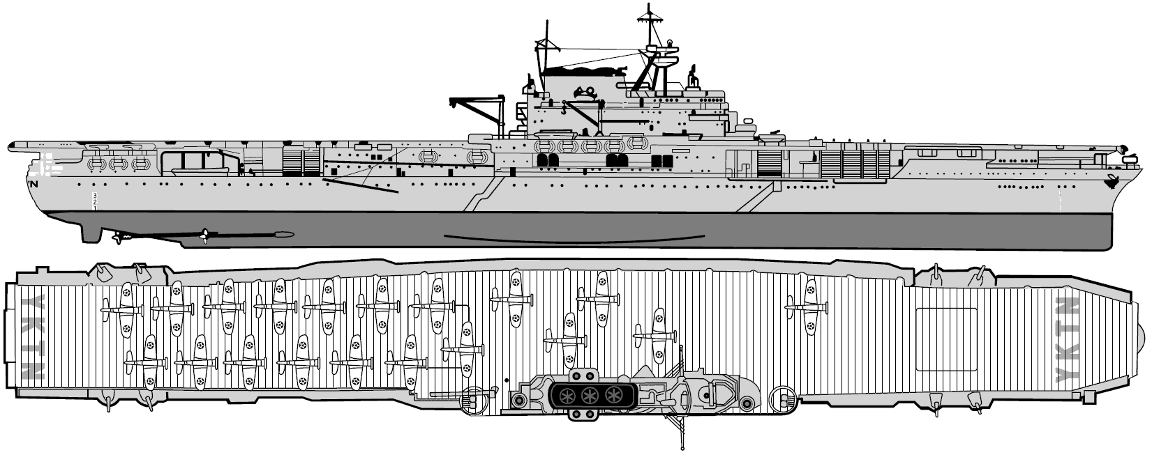 USS Yorktown blueprint