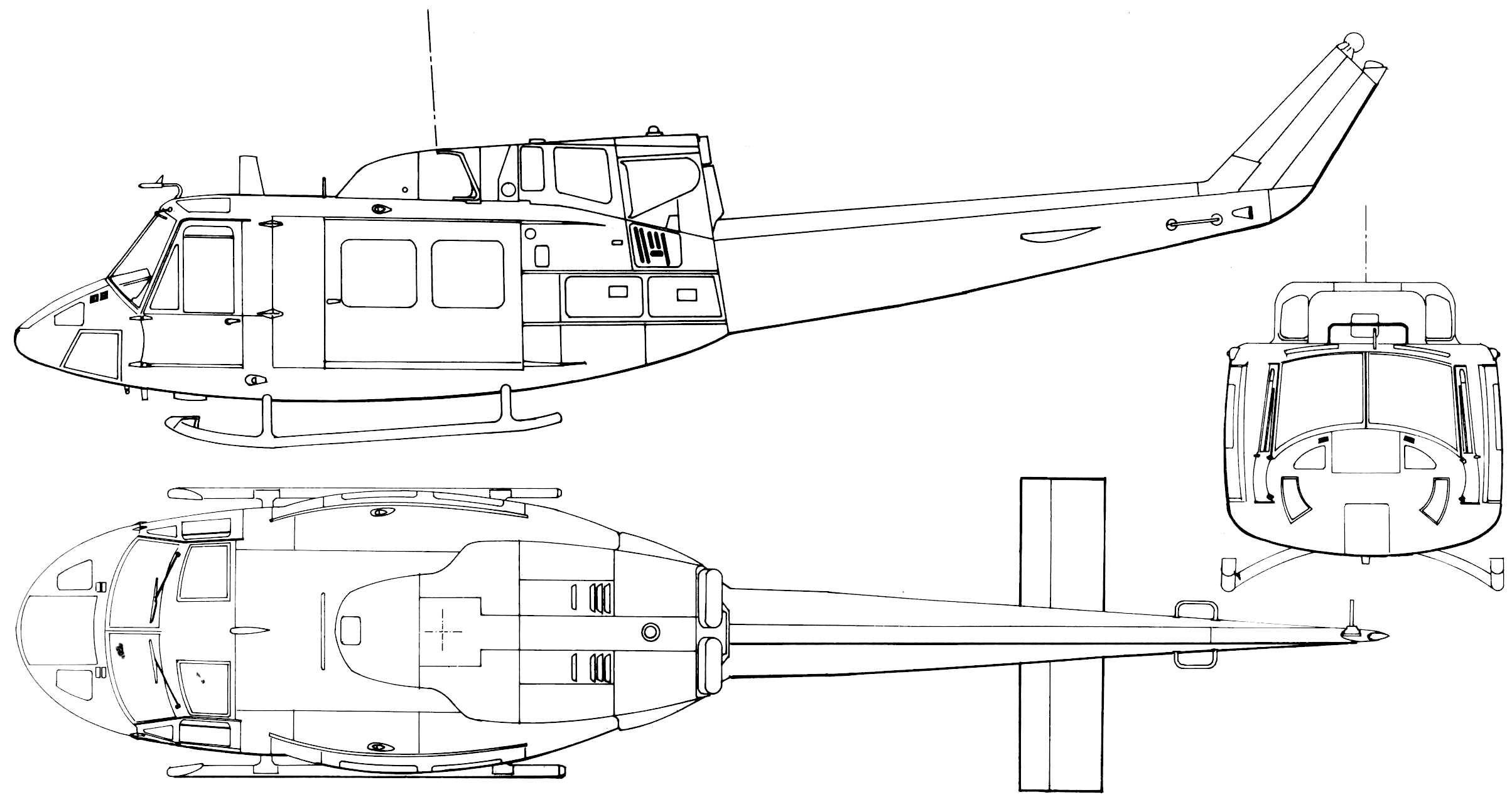 Bell 212 blueprint