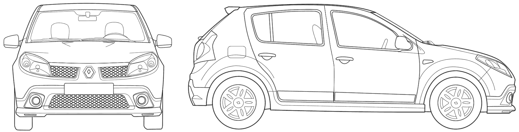 Renault Sandero blueprint