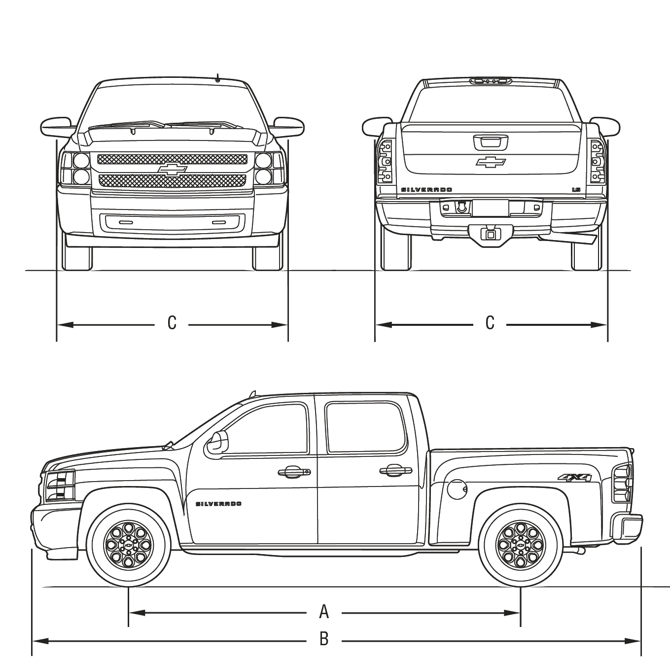 Chevrolet Silverado 1500 blueprint