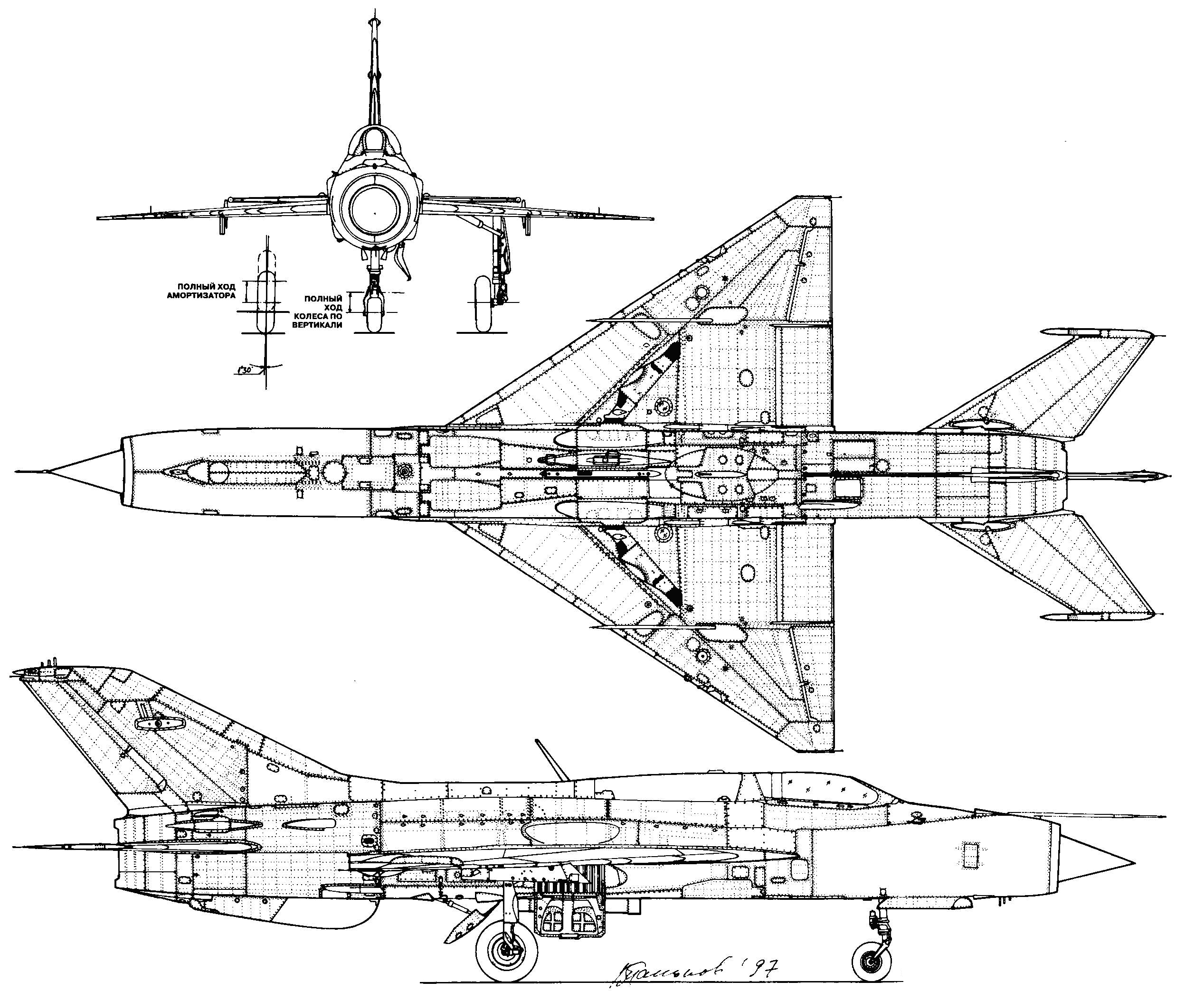 MiG-21 blueprint